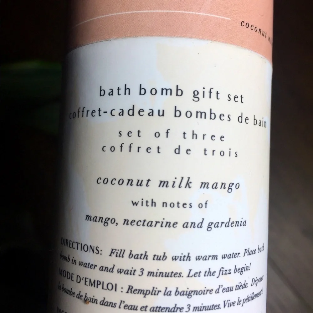 Coconut Milk Mango Bath Bomb Gift Set